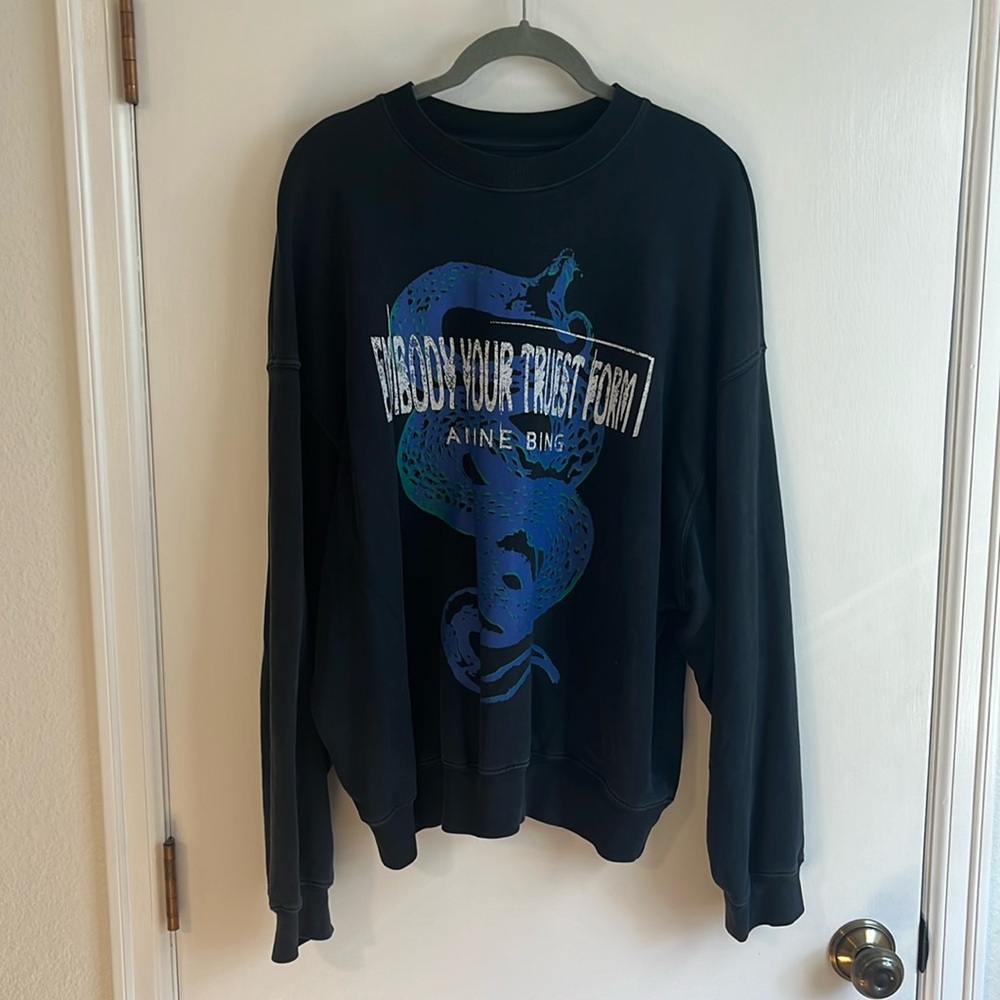 Anine Bing sweatshirt (navy blue, size medium)